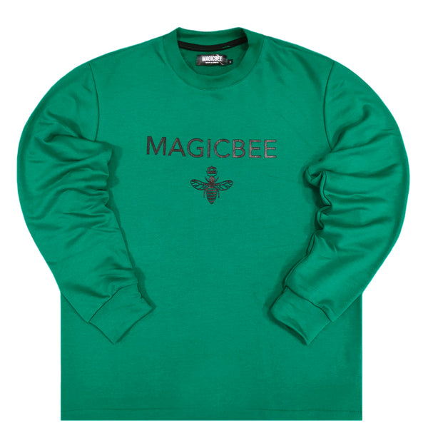 Magicbee - MB22508 - center logo long sleeve tee - petrol