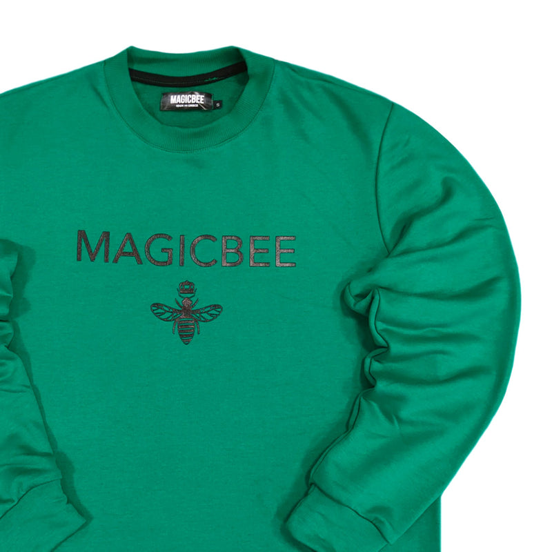 Magicbee - MB22508 - center logo long sleeve tee - petrol