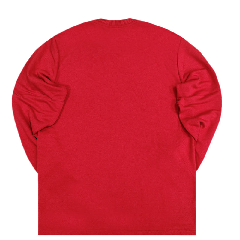 Magicbee center logo long sleeve tee - red