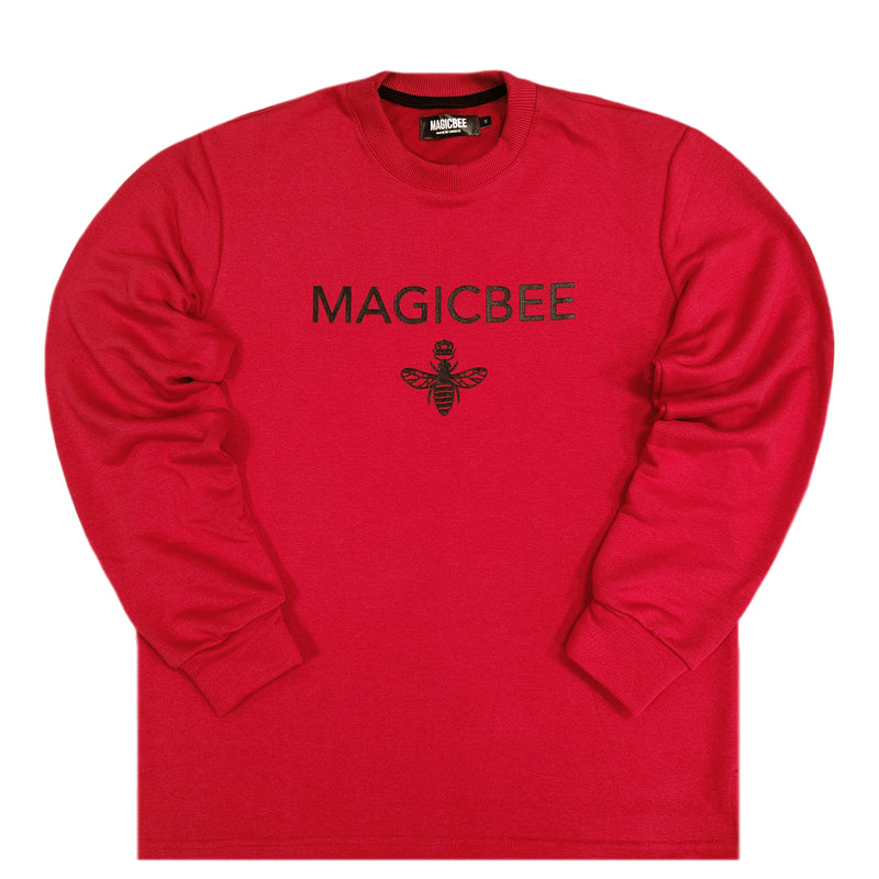 Magicbee - MB22508 - center logo long sleeve tee - red