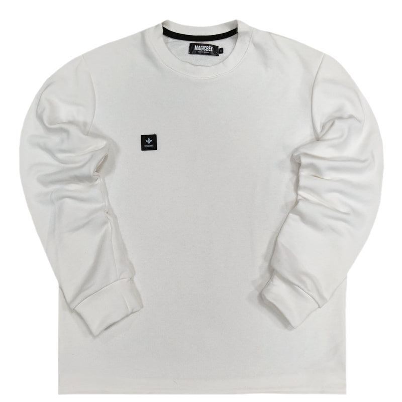 Magicbee - MB22509 - classic long sleeve tee - white