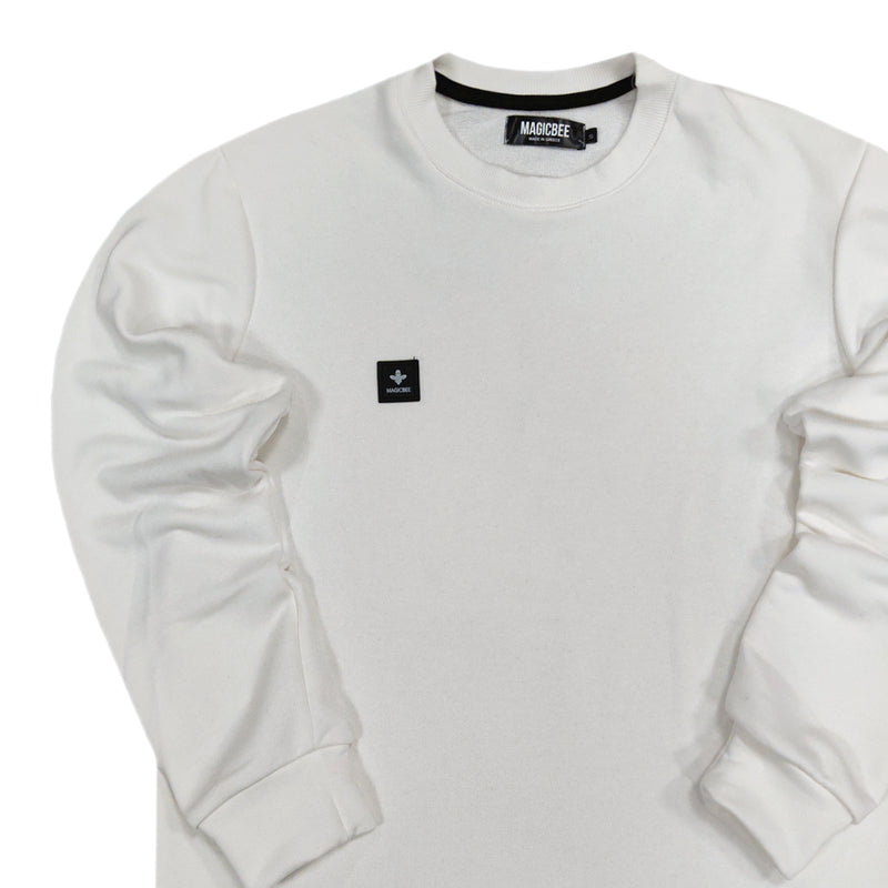 Magicbee - MB22509 - classic long sleeve tee - white