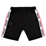 Magic bee - MB2254 - red & white elastic shorts - black