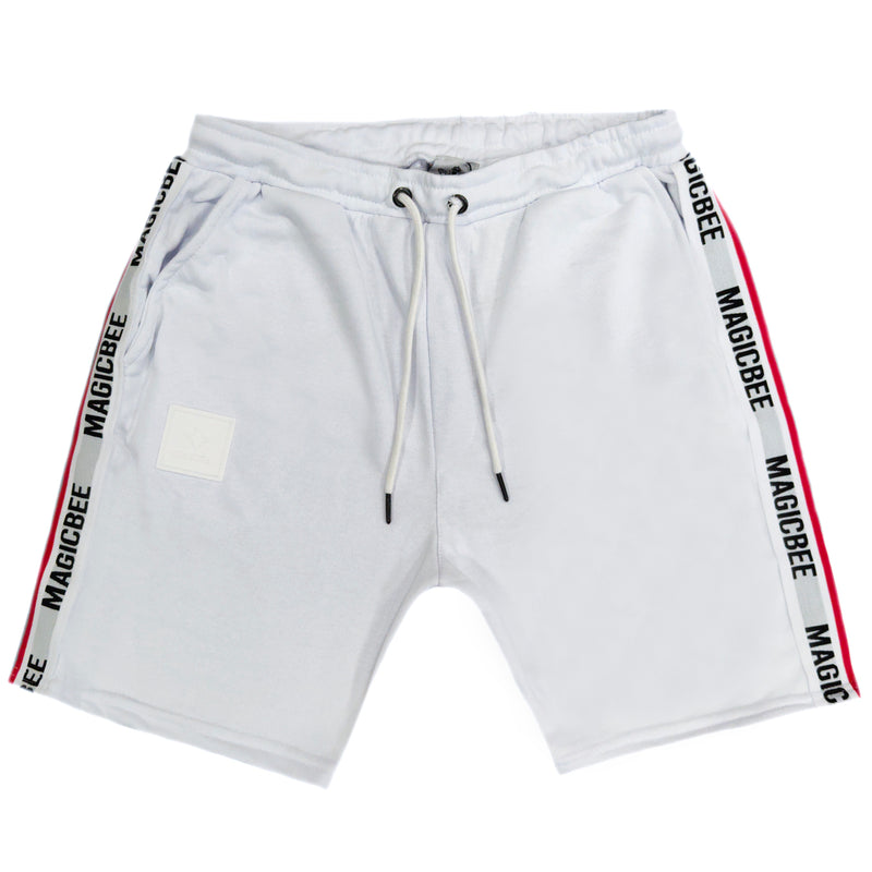 Magic bee - MB2254 - red & white elastic shorts - white
