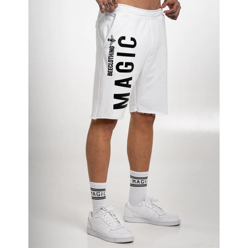 Magicbee - MB2256 - big logo shorts - white
