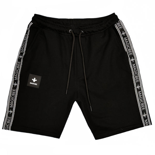 Magicbee - MB2258 - black tape shorts - black