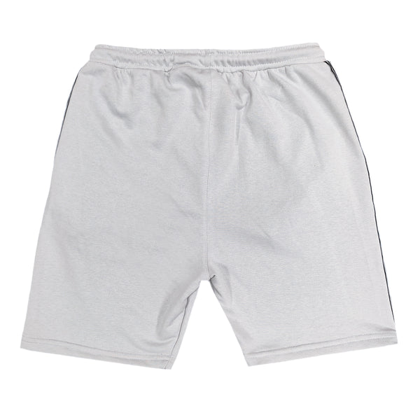 Magicbee - MB2258 - black tape shorts - ice grey