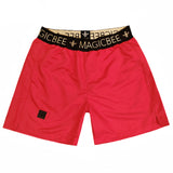 Magicbee - MB2290 - gold elastic swim shorts - red lava