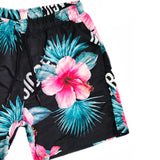 Magicbee - MB2291 - detail floral swim shorts - black