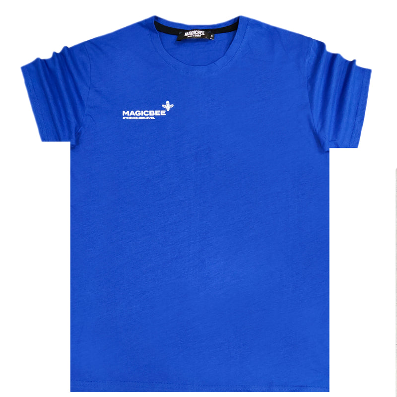 Magicbee back glossy logo tee - blue