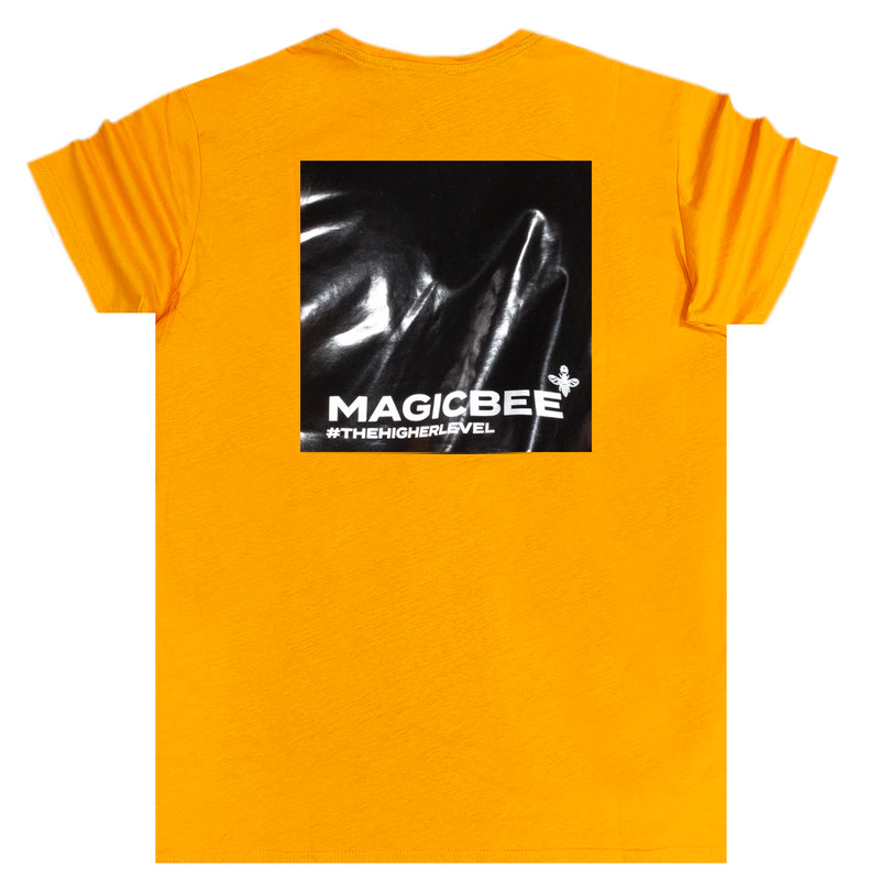 Magicbee back glossy logo tee - yellow