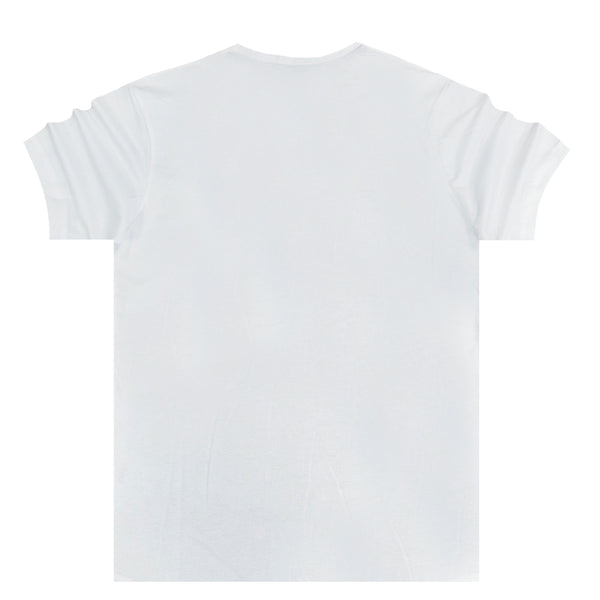 Κοντομάνικη μπλούζα Magic bee - MB2310 - animal print logo λευκό