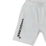 Magic bee - MB2352 - big logo shorts - white