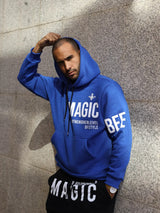 Magicbee - MB22507 - sleeves logo hoodie - royal blue