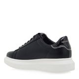 Renato garini italy black lined sneakers - white