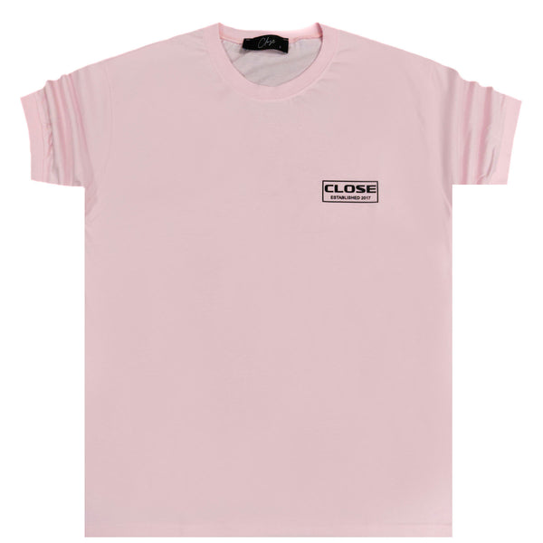 Close society - S23-242 - frame logo tee - light pink