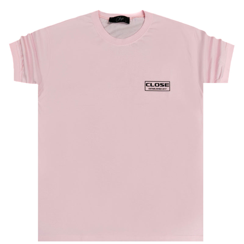 Close society - S23-242 - frame logo tee - light pink