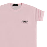 Clvse society - S23-242 - frame logo tee - light pink