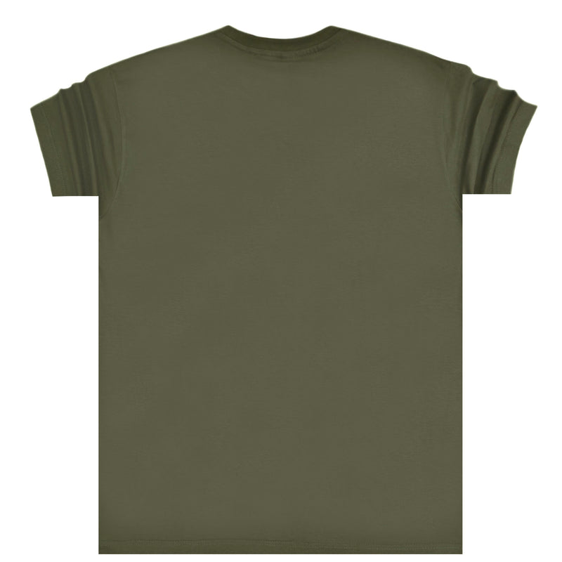 Close society - S23-272 - big frame logo tee - khaki