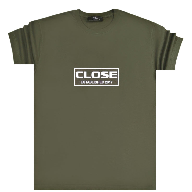 Close society - S23-272 - big frame logo tee - khaki