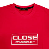 Close society - S23-272 - big frame logo tee - red