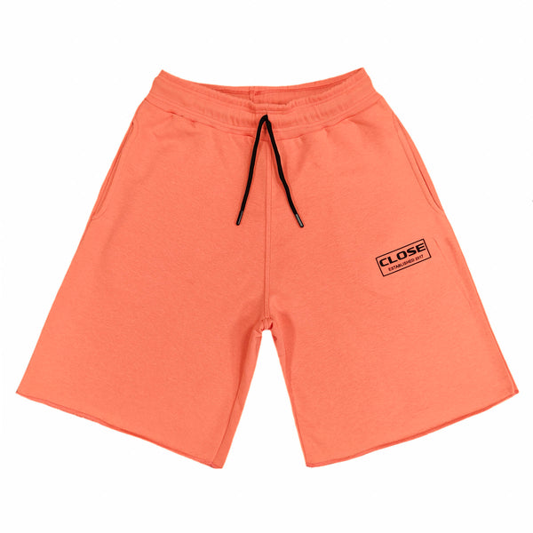 Close society - S23-342 - frame logo shorts - coral