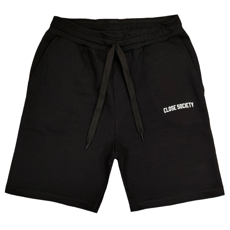 Close society - S23-347 - small logo shorts - black