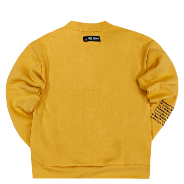 Tony couper - S23/8 - hustle crewneck - yellow