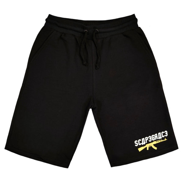 Scapegrace gold ak shorts - black