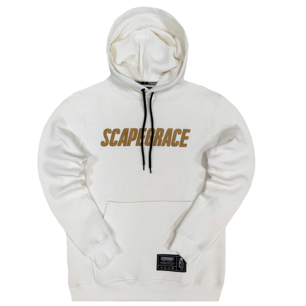 Scapegrace - SC051218 - gold logo hoodie - white