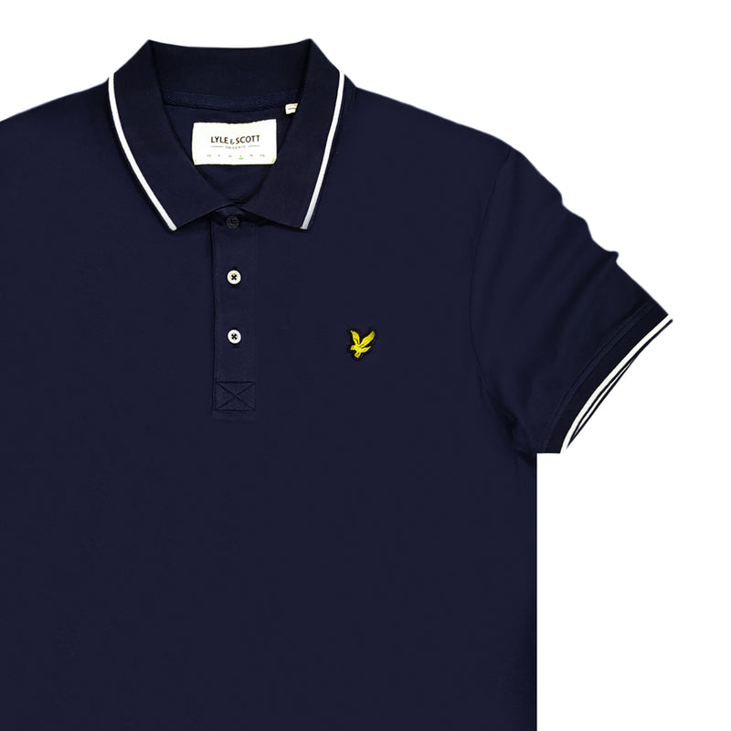 Lyle & scott blue essentials tipped polo sp1524 vog-w190