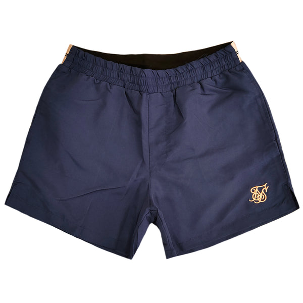 Siksilk - SS-20349 - embroidered logo short - navy