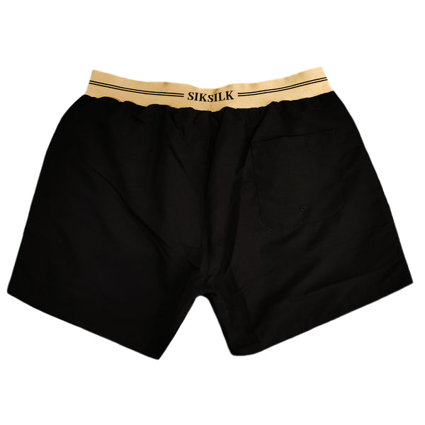 Siksilk - ss-20351 - embroidered logo short - black