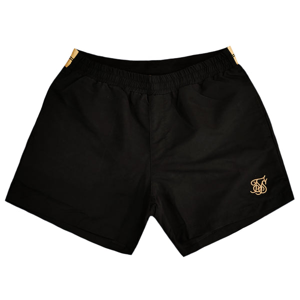 Siksilk - ss-20351 - embroidered logo short - black