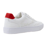 Sik silk - SS-20486 - wave script - white & red
