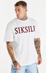 Siksilk - SS-20894 - rhinestone oversized tee - white