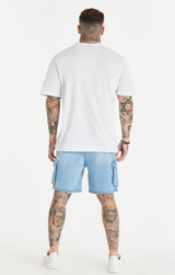 Siksilk - SS-20894 - rhinestone oversized tee - white