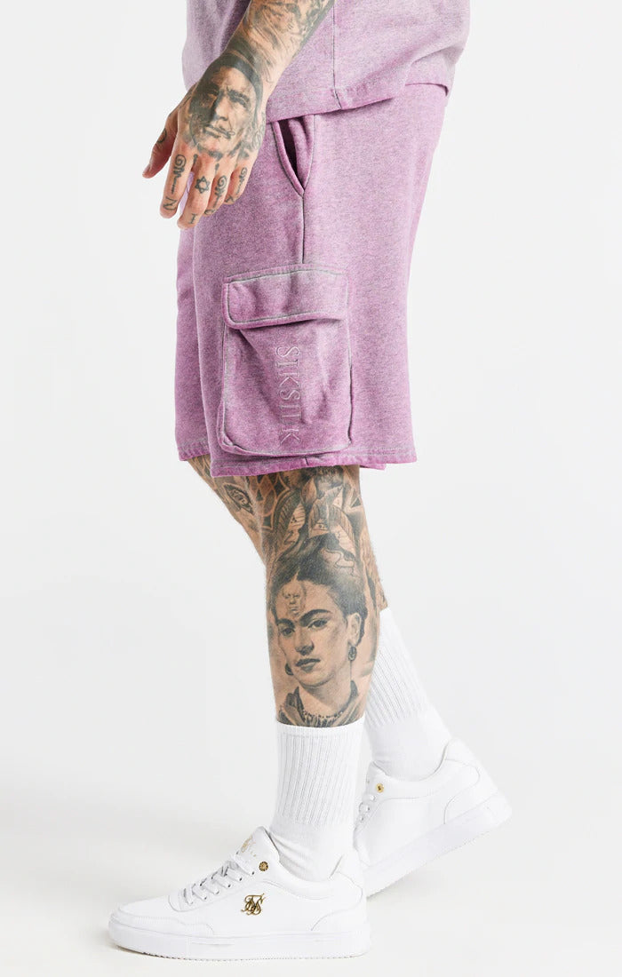 Siksilk - SS-22072 - washed cargo short - pink