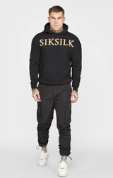 Siksilk - SS-24546 - gold applique hoodie - black