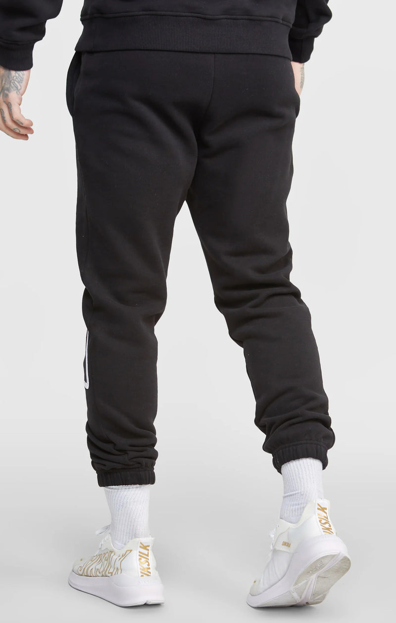 Siksilk - SS-24463 - script embroidery jogger - black