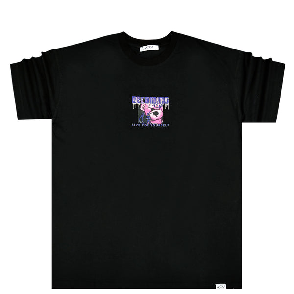 Jcyj - TRM175 - becoming bear oversize tee - black