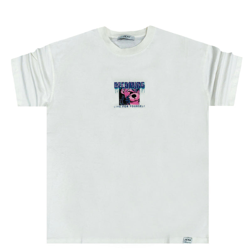 Jcyj - TRM175 - becoming bear oversize tee - white