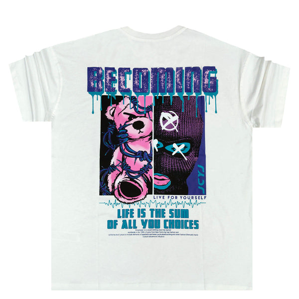 Jcyj - TRM175 - becoming bear oversize tee - white