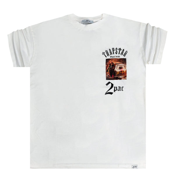 Κοντομάνικη μπλούζα Jcyj - TRM475 - 2 pac logo λευκό