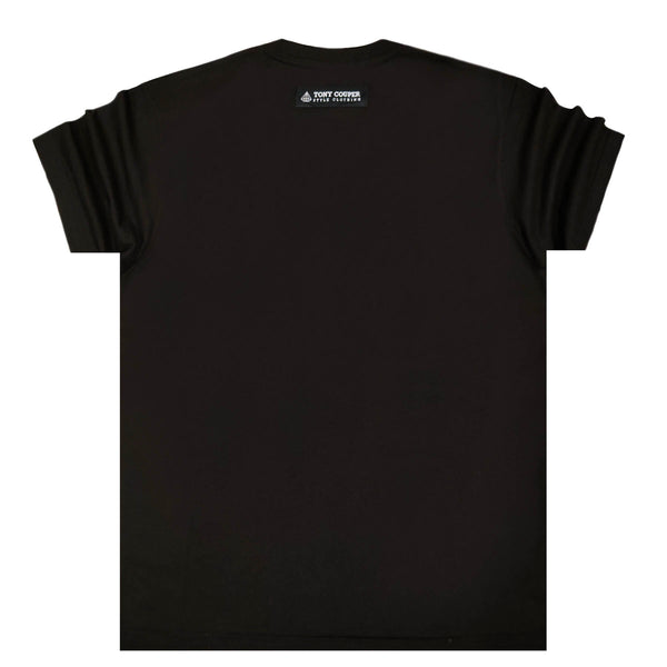 Tony couper  - TT22/2  - orange skin tee -  black