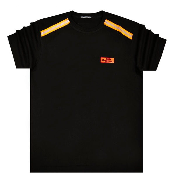 Tony couper  - TT22/2  - orange skin tee -  black