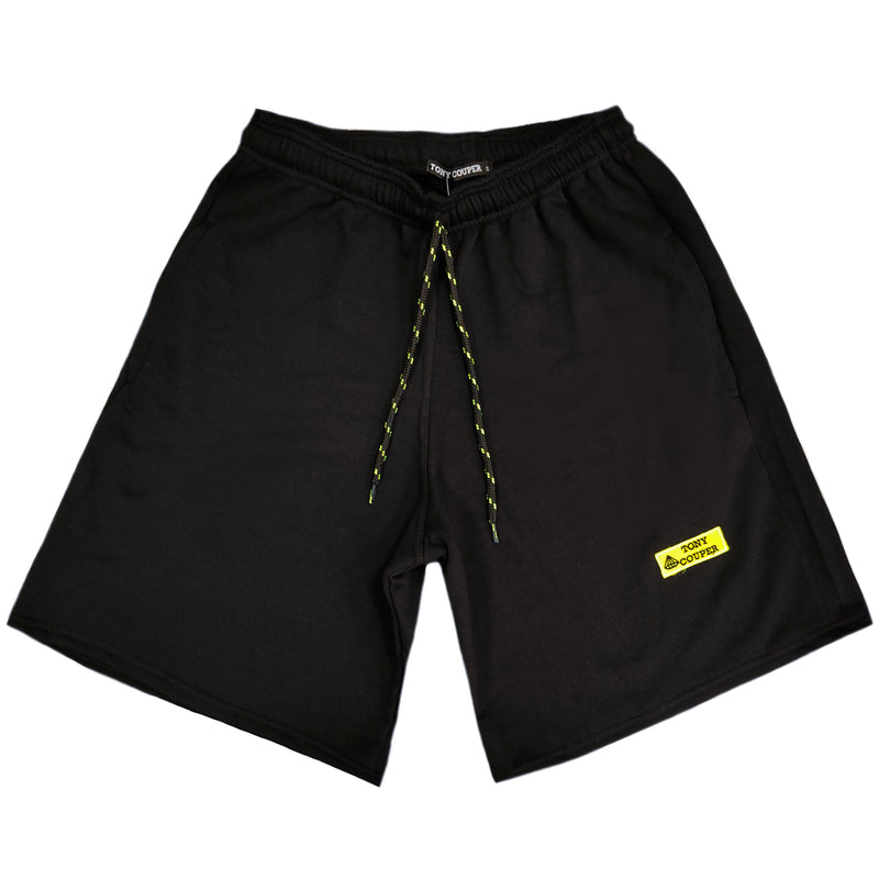 Tony Couper - V22/36 -  lime patch shorts - black