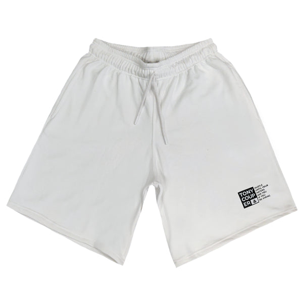 Tony Couper - V22/48 - hustle shorts - white