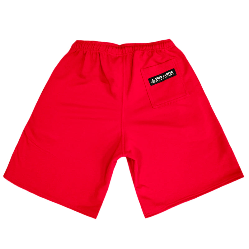 Tony Couper - V22/19 - patch shorts - red