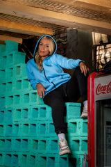 Vinyl art clothing - 99310-24-W - teal vinyl must marked jacket